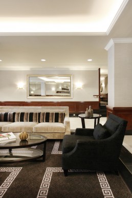 45 Sutton Place South lobby seating, sygrove associates