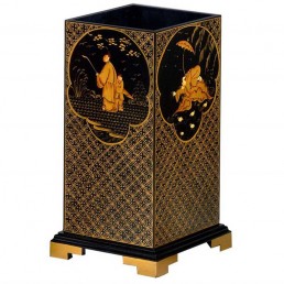 image of asian-inspired umbrella stand, marilyn sygrove, sygrove associates, lobby interior design, nyc lobby interior designer